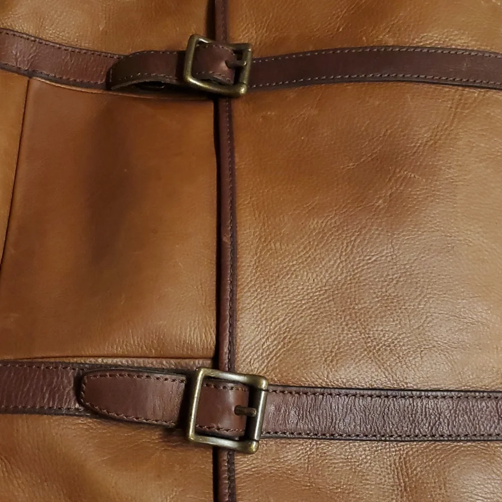 Fossil vintage leather messenger bag unisex